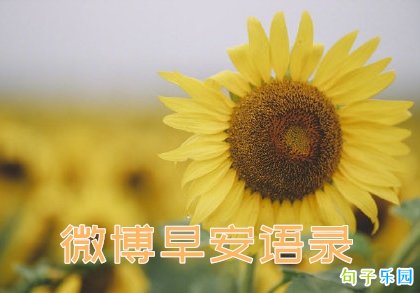 最新微博早安语录 早上好微博经典语录