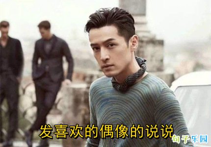 发喜欢的偶像的说说