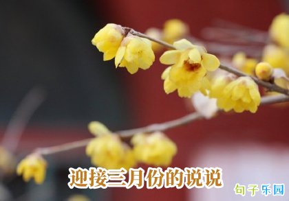 迎接三月份的说说