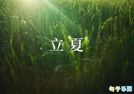 适合立夏发的说说句子
