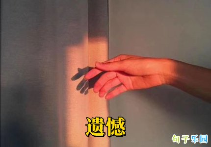 形容遗憾的爱情说说心情